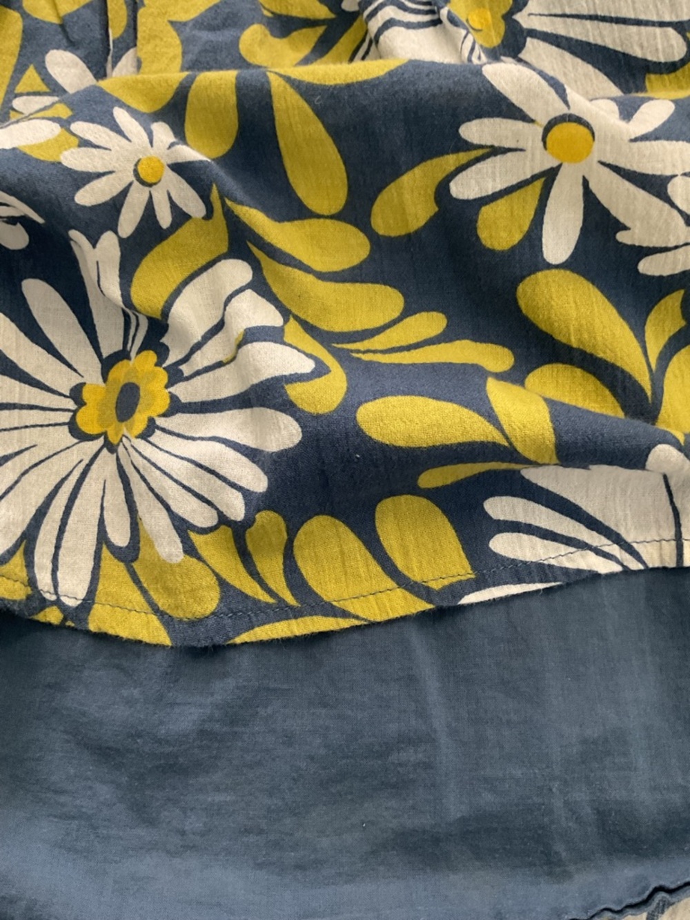 🌱aerie Blue Floral skirt with Olive Green Leaves - Picture 7 of 7